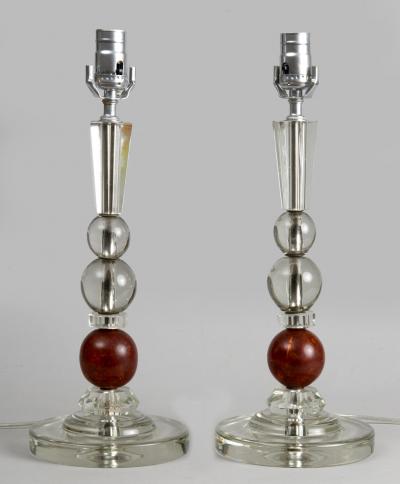 French Pair Art Deco Lamps Circa 1920