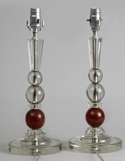 French Pair Art Deco Lamps Circa 1920