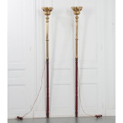 French Pair of 19th Century Altar Torches