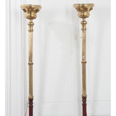 French Pair of 19th Century Altar Torches