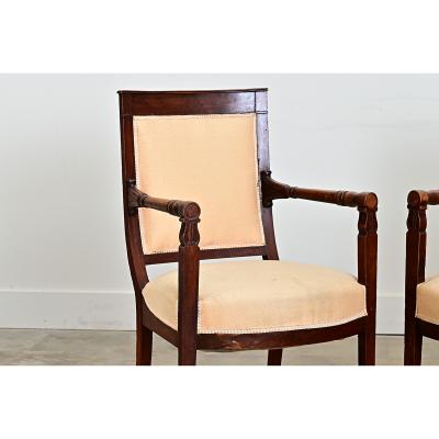French Pair of 19th Century Directoire Fauteuils