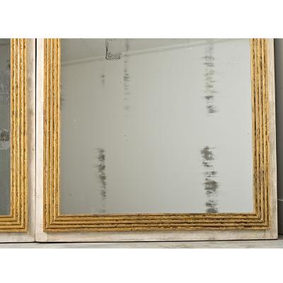 French Pair of Louis XVI Style Gilt Mirrors