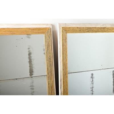 French Pair of Louis XVI Style Gilt Mirrors