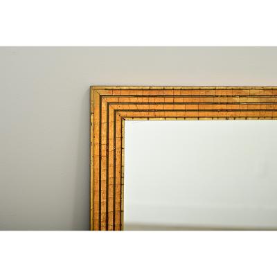 French Pair of Louis XVI Style Reeded Gilt Mirrors