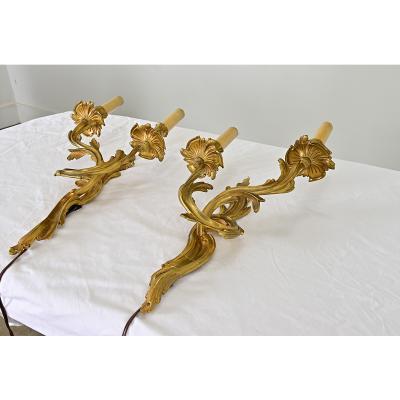 French Pair of Period Louis XV Wall Sconces