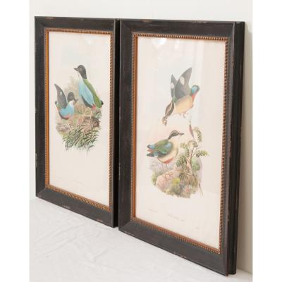 French Pair of Reproduction Framed Lithographs