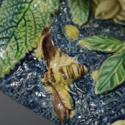 French Palissy Majolica Platter with Fish