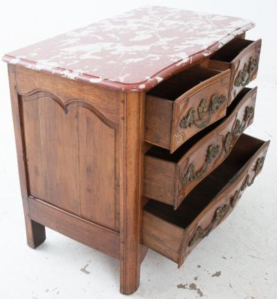 French Parisian 18th Century Marble Top Commode