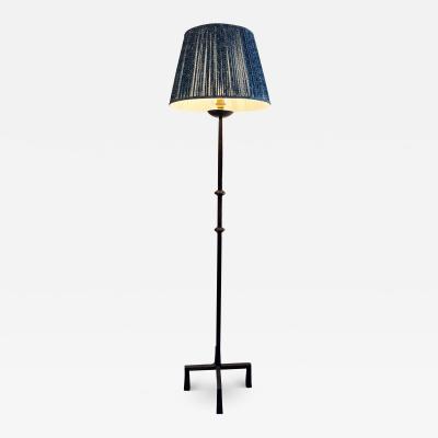 French Patinated Iron Floor Lamp circa 1970