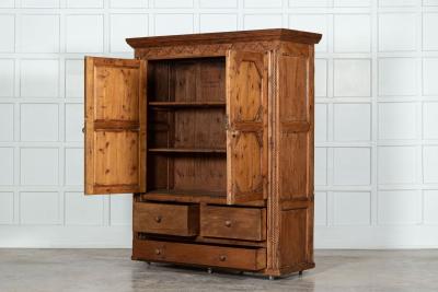 French Pine Armoire Housekeepers Cupboard