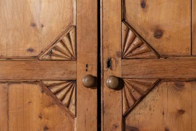 French Pine Armoire Housekeepers Cupboard