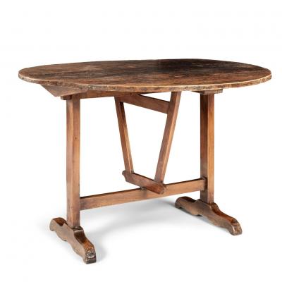 French Pine and Fruitwood Wine Tasting Table