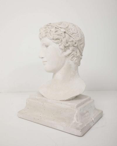 French Plaster Bust of a Classical Youth