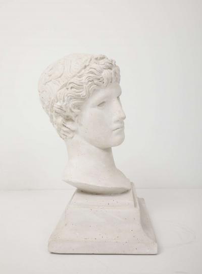 French Plaster Bust of a Classical Youth