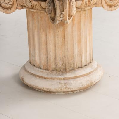 French Plaster Column Stand Side Table