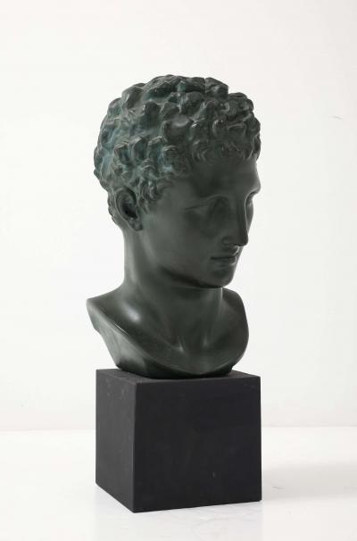 French Plaster Dark Herm s Bust