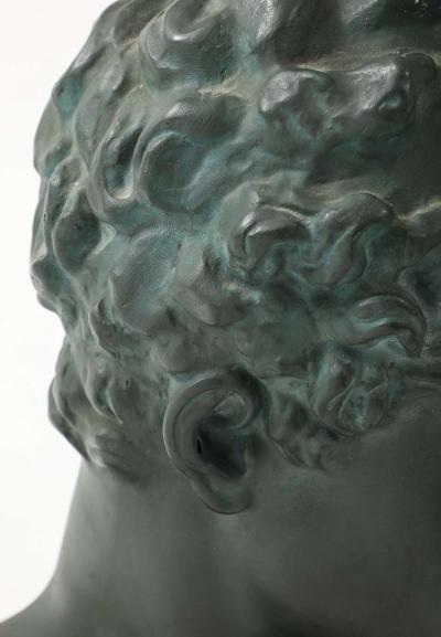 French Plaster Dark Herm s Bust