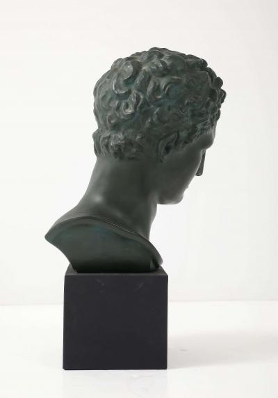 French Plaster Dark Herm s Bust