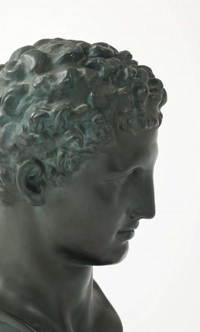 French Plaster Dark Herm s Bust