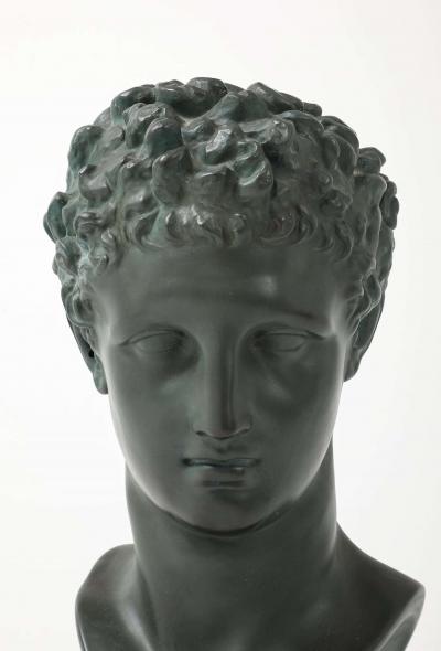 French Plaster Dark Herm s Bust