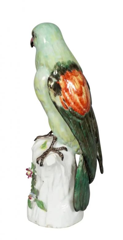 French Porcelain Figure of a Parrot