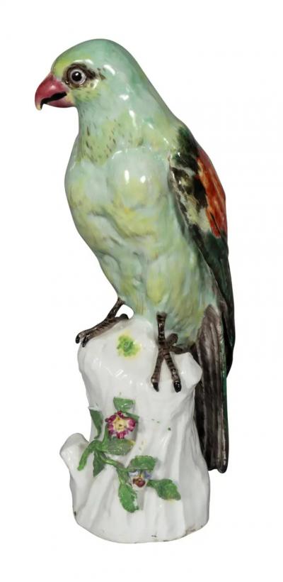 French Porcelain Figure of a Parrot