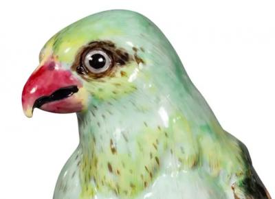 French Porcelain Figure of a Parrot