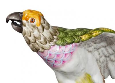 French Porcelain Figure of a Parrot
