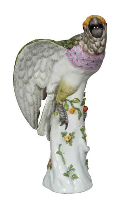 French Porcelain Figure of a Parrot