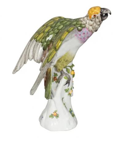 French Porcelain Figure of a Parrot