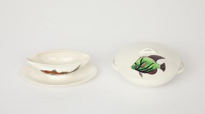 French Porcelain Fish Serving Dishes