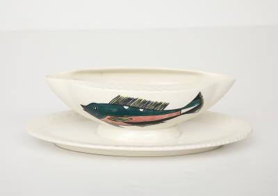 French Porcelain Fish Serving Dishes