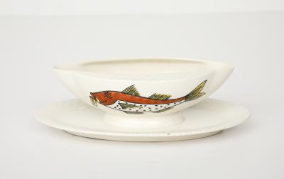 French Porcelain Fish Serving Dishes