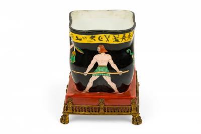 French Porcelain Sarcophagus Shaped Vase