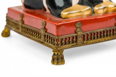 French Porcelain Sarcophagus Shaped Vase