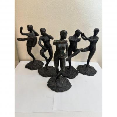 French Post War Stylized Female Figures