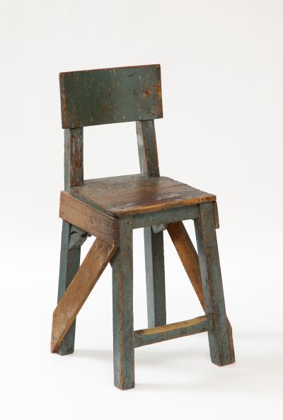 French Primitive Artist s Chair c 1950