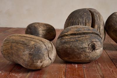 French Primitive Wooden Pebbles
