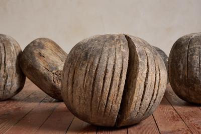 French Primitive Wooden Pebbles