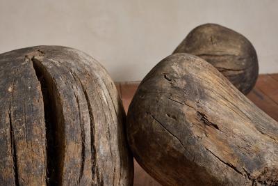 French Primitive Wooden Pebbles
