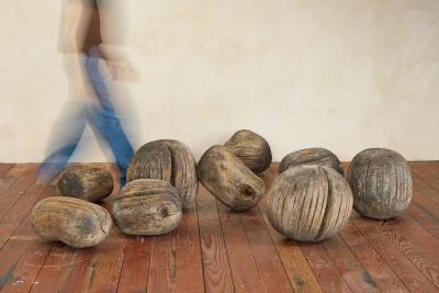French Primitive Wooden Pebbles