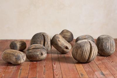 French Primitive Wooden Pebbles