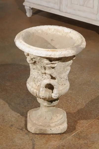 French Proven ale Medici Vase Inspired Jardini re with Carved Scenes circa 1870