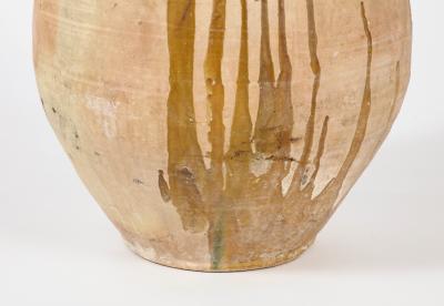 French Provincial 18th Century Terracotta Olive Oil Biot Jar with Glaze