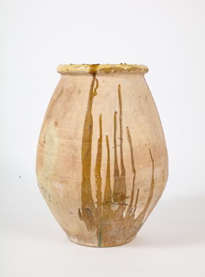 French Provincial 18th Century Terracotta Olive Oil Biot Jar with Glaze