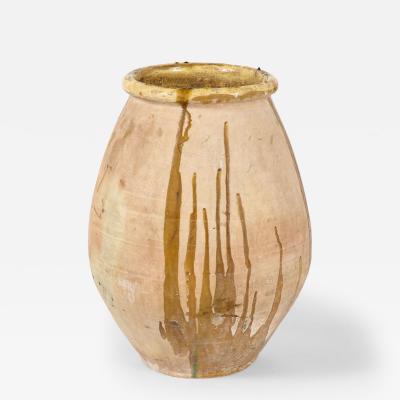 French Provincial 18th Century Terracotta Olive Oil Biot Jar with Glaze