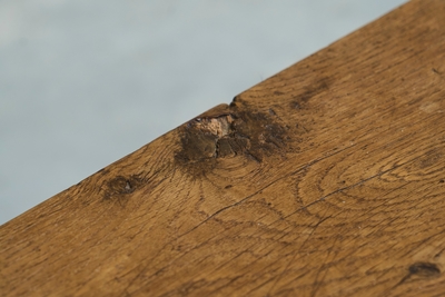 French Provincial Bench in Solid Oak Early 20th Century