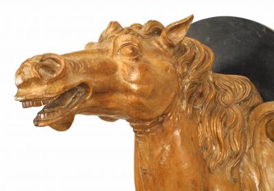 French Provincial Carved Life Size Horse Heads