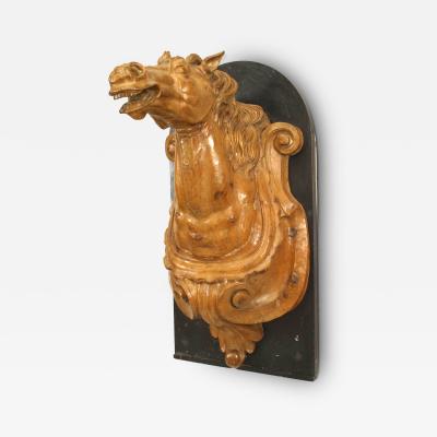 French Provincial Carved Life Size Horse Heads