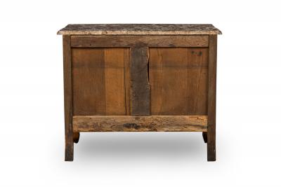 French Provincial Cherrywood Commode with Marble Top